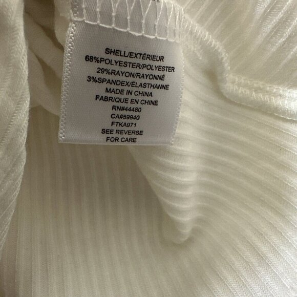 2/$30 Love Fire Crop Tank Top Womens M White Ruched Clean Girl Beach Boho NWT - Picture 9 of 11